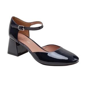 Linea Paolo Camellia Two Piece Pumps Maryjane Navy Blue 11